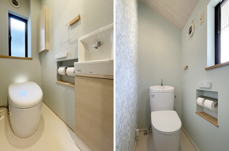 ぺーパーニッチで魅せる、居心地のいいトイレ空間に - 川崎市麻生区の